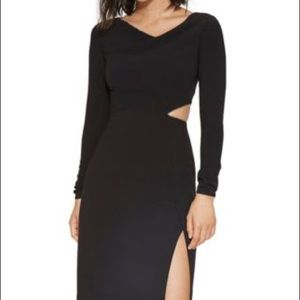 Halston Heritage NWT Midi Dress with chain detail